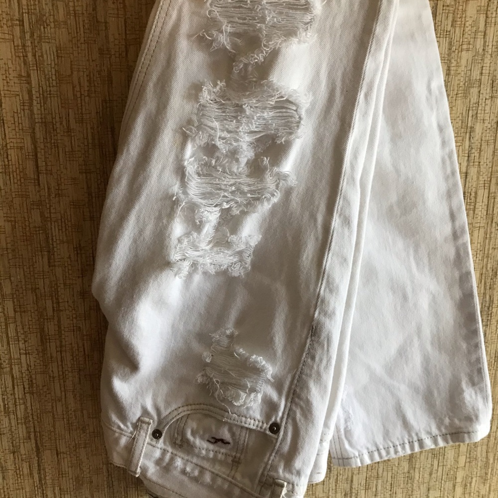 3R Hollister White Jeans distressed